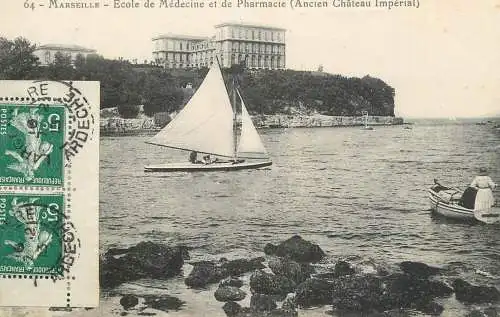France cpa Bouches-du-Rhône Marseilles sailing vessel