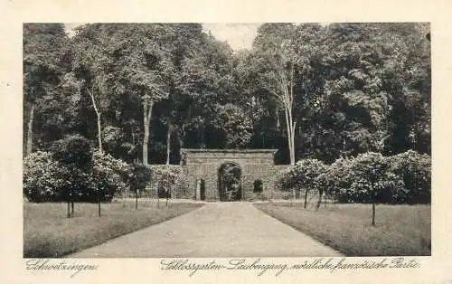 Germany Schwetzingen Schlossgarten Laubengang