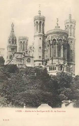 France cpa Lyon abside Basilique Notre Dame de Fourviere