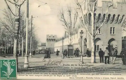 France cpa Avignon porte de la Republique 1908