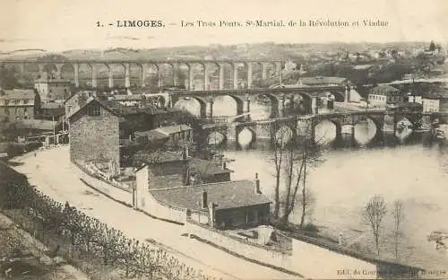 France Limoges Le Trois Ponts - St Martial, de la Revolution & Viaduc