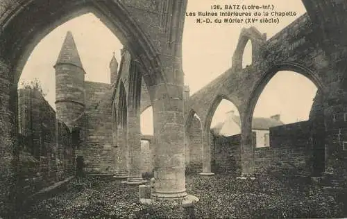 France Batz (Loire Atlantique) Ruines Interieures de la Chapelle Notre Dame du Murier XV siecle