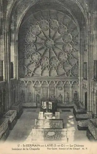 France St Germain en Laye - Le Chateau - interieur de la Chapelle
