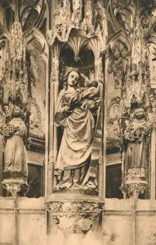 France Cathedrale D'Albi (Tarn) detail La Vierge-Mere acostee de deux Anges