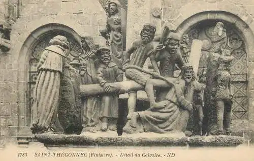 France St Thegonnec (Finistere) Detail du Calvaire