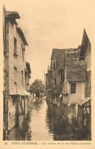 France Pont Audemer Riviere de la rue Thiers (amont)