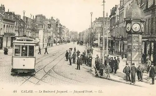 France Calais Boulevard Jacquard tramway