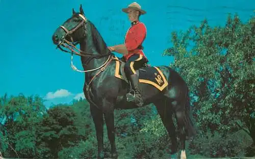 Canadian mounted police officer in uniform