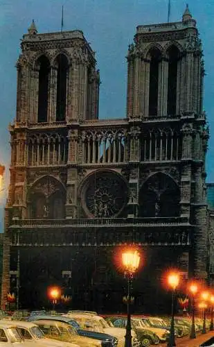 France PAris Notre Dame vue de nuit