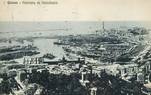 Italy Genova panorama da Castellaccio