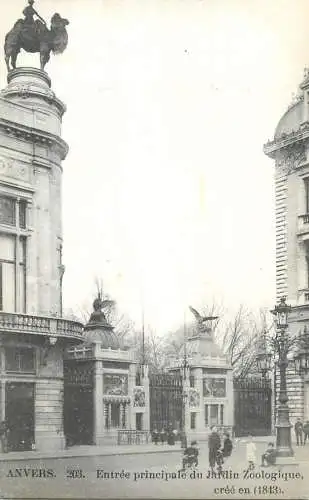 Belgique cpa Antwerp jardin zoologique