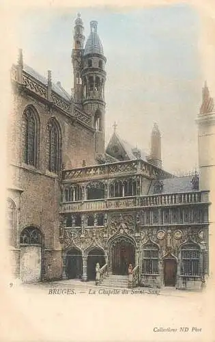 Belgique cpa Brugge la chapelle du Saint Sang