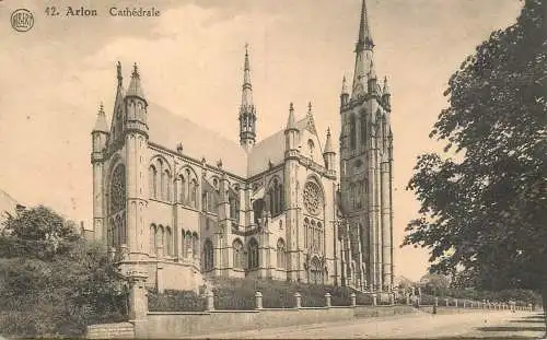 Belgique cpa Arlon cathedrale