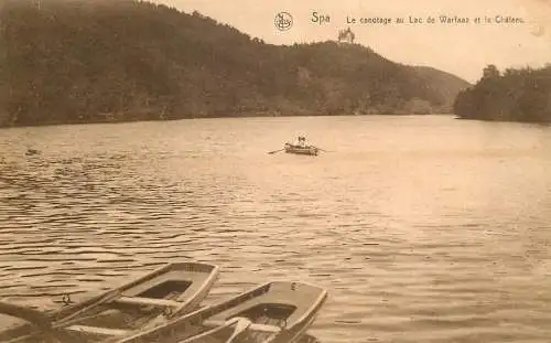 Belgique cpa Spa le canotage au Lac de Warfaaz