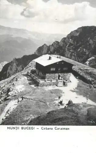 Romania Cabana Caraiman vedere din Muntii Bucegi