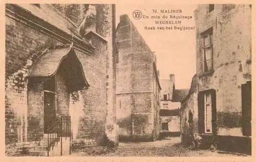 Belgique cpa Malines Mechelen un coin du Beguinage