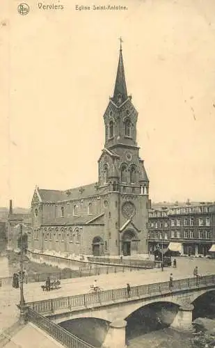 Belgique cpa Verviers church Saint Antoine