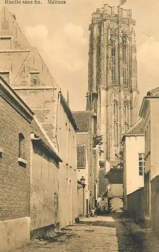 Belgique cpa Ruelle sans fin Malines