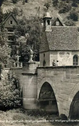 Germany Bad Mergentheim Wolfgangsbrucke mit Wolfgangskapelle