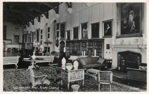 British castles architecture Raby castle the Barons hall