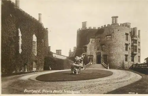 British castles architecture Powis castle Welshpool courtyard