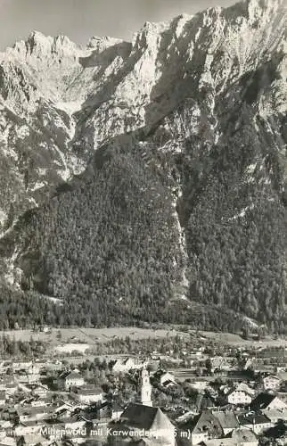 Germany Mittenwald mit Karwendel general view