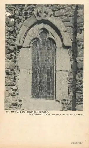 British churches & cathedrals St. Brelade' s church Jersey fleur de lys window