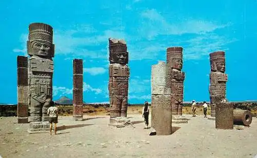 Mexico Tula ancient arheological site of Toltec civilization