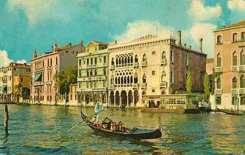Italy Venezia Ca' d'Oro gondola boat