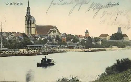 Germany Tangermunde river boat