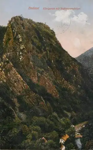 Germany Bodetal Konigsgruh mit Rosstrappenfelsen