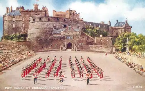 Scotland Edinburgh castle pipe bands