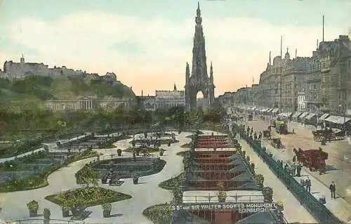 Scotland Edinburgh Princess Street Sir Walter Scott monument