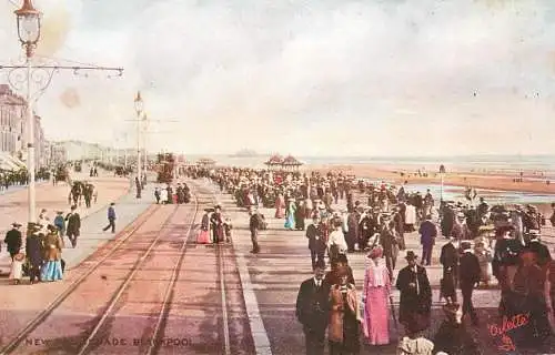 Raphael Tuck & Sons "Oilette" scenic postcard Blackpool new promenade