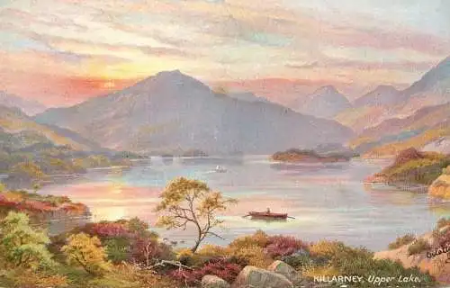 Raphael Tuck & Sons "Oilette" scenic postcard Killarney Upper Lake