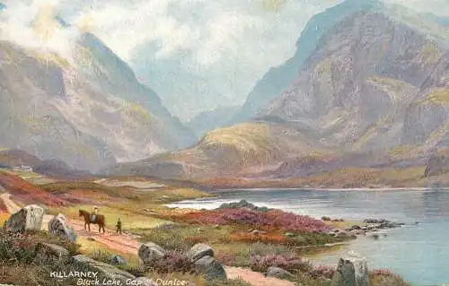 Raphael Tuck & Sons "Oilette" scenic postcard Killarney Black Lake Gap of Dunloe