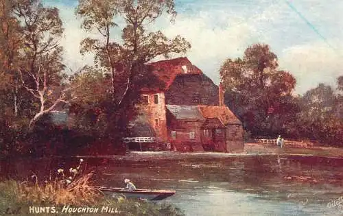 Raphael Tuck & Sons "Oilette" scenic postcard Hunts Houghton Mill