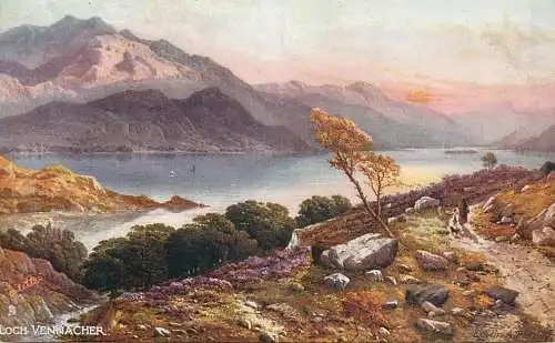 Raphael Tuck & Sons "Oilette" scenic postcard Loch Vennacher