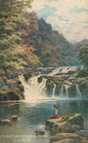 Raphael Tuck & Sons "Oilette" scenic postcard Cataract on the little neath Glyn Neath