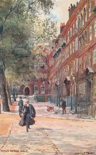 Raphael Tuck & Sons "Oilette" scenic postcard Kings bench walk