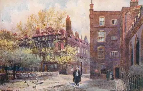 Raphael Tuck & Sons "Oilette" scenic postcard Inns of court and Chancery