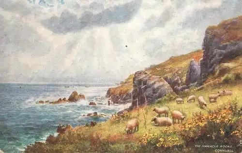 Raphael Tuck & Sons "Oilette" scenic postcard the Manacle Cornwall