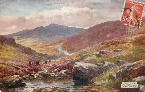 Raphael Tuck & Sons "Oilette" scenic postcard Yeo Tor Dartmoor
