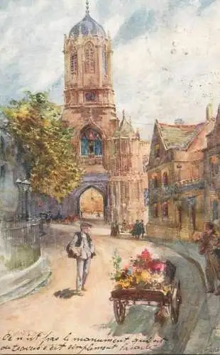 Raphael Tuck & Sons "Oilette" scenic postcard Christ church college Oxford
