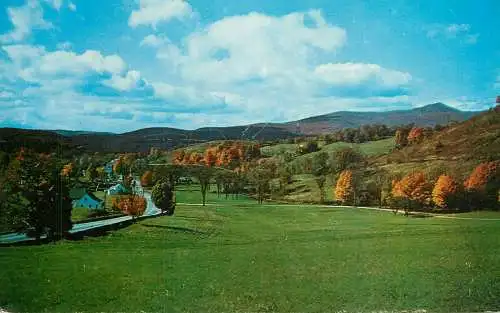 USA picturesque scenery near Wilmington VT autumn colours