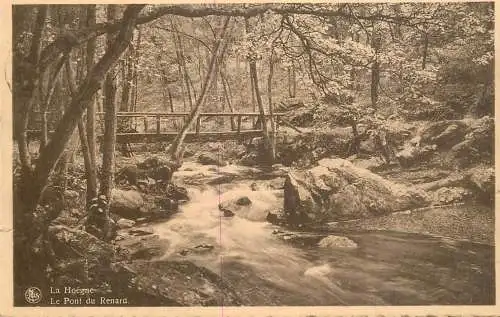 Postcard Belgium Spa la Hoegne le pont du Renard