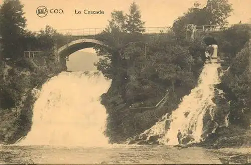 Postcard Belgium Coo la cascade