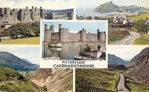 Wales Caernarvonshire multi view