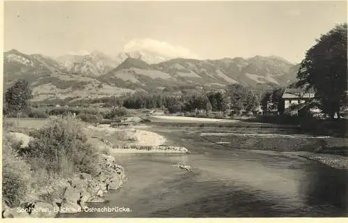Germany Sonthofen Blick von der Ostrachbrucke