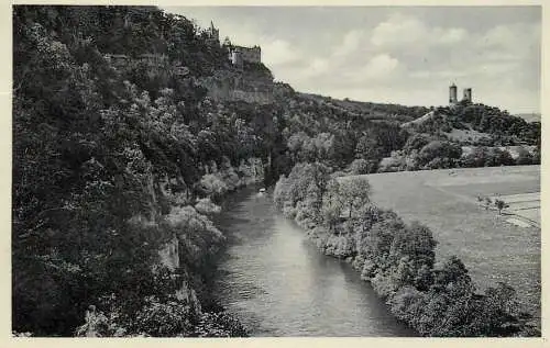Germany Rudelsburg und Saaleck bei Bad Kosen im Thuringen